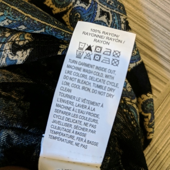 Lucky Brand boho long sleeve paisley print top - Picture 8 of 8